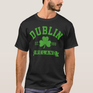 Camiseta Dublin Ireland Est 988 Clover Leaf Shamrock St. Pa