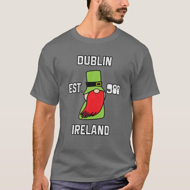 Camiseta Dublín Ireland Est 988 Shamrock St. Patricks Day (Anverso)