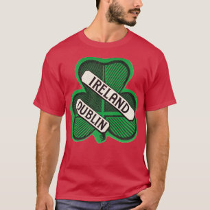 Camiseta Dublin Ireland Vintage Travel Souvenir Clover