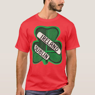 Camiseta Dublin Ireland Vintage Travel Souvenir Clover