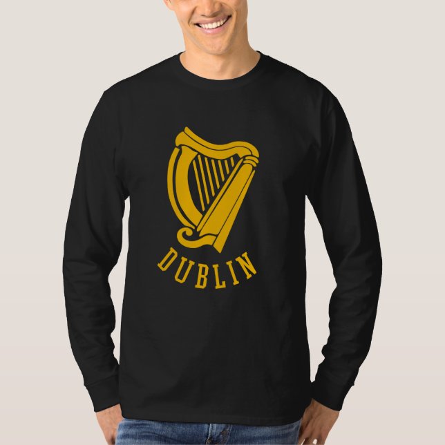 Camiseta Dublin Irish Celtic Harp s Medieval s Emblem of Du (Anverso)