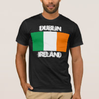 Dublín, Irlanda con bandera irlandesa