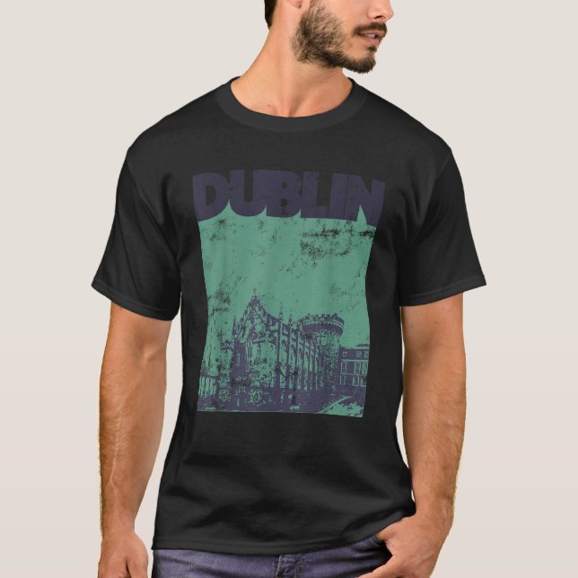 Camiseta Dublín Irlanda estilo años 70 (Anverso)