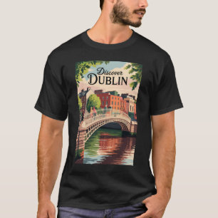 Camiseta Dublín Irlanda Ilustracion Viajes de arte