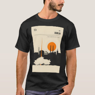 Camiseta Dublín Irlanda Vintage Mínima Portada del Libro Vi