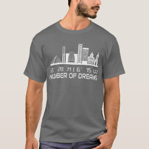 Camiseta Dublin Skyline GPS Coordenadas City Dream City