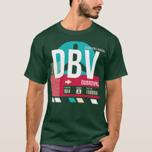 Camiseta Dubrovnik Croacia DBV Código de equipaje del aerop
