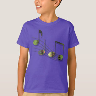 Camiseta Dubstep Notes Kids and Baby Dark Shirt