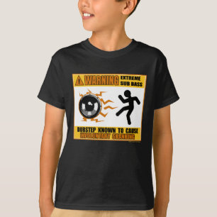 Camiseta DUBSTEP que advierte el bajo extremo