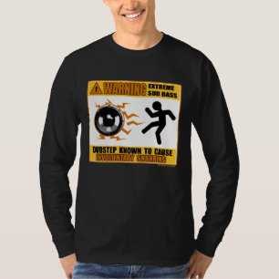 Camiseta DUBSTEP que advierte el bajo extremo