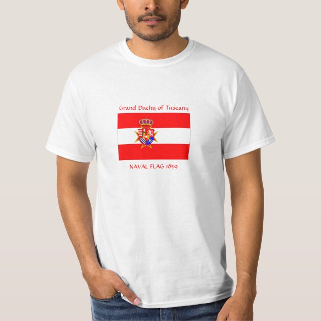 Camiseta Ducado magnífico de la bandera blanca roja de (Anverso)