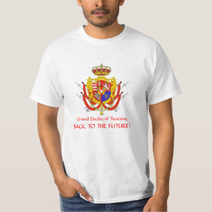 Camiseta Ducado magnífico de la bandera blanca roja de