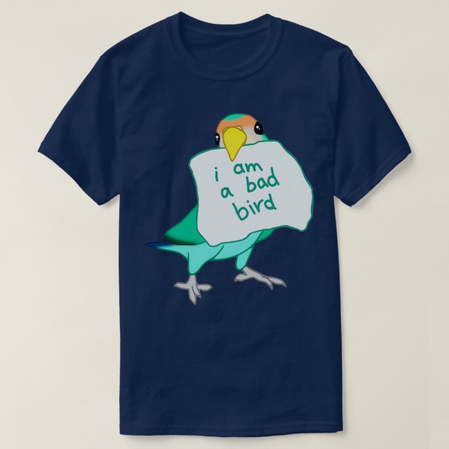 Camiseta Ducance Blue Lovebird Soy un mal pájaro (Diseño del anverso)