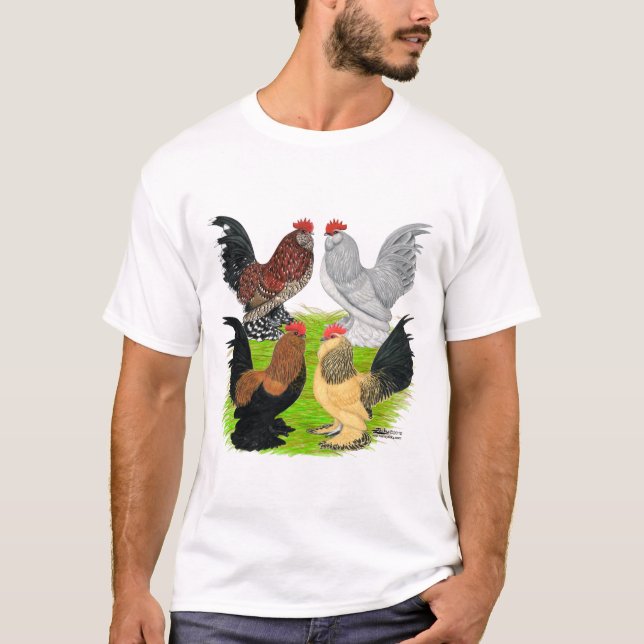 Camiseta D'Uccles cuatro gallos (Anverso)