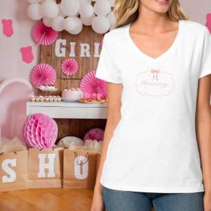 Camiseta Ducha de Bebé Arco Rosa Niña Coqueta Mamá Personal