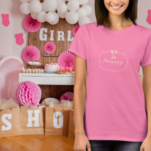 Camiseta Ducha de Bebé Arco Rosa Niña Coqueta Mamá Personal