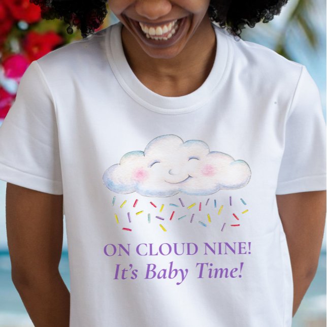 Camiseta Ducha de bebé Cloud Nine acuarela futura mamá (Subido por el creador)
