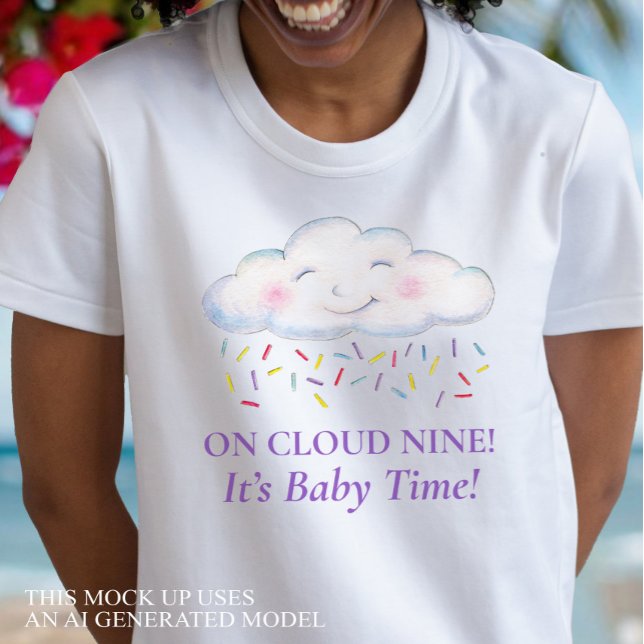 Camiseta Ducha de bebé Cloud Nine acuarela futura mamá (Subido por el creador)
