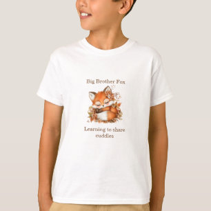 Camiseta Ducha de bebé de zorrito de otoño “Hermano mayor”
