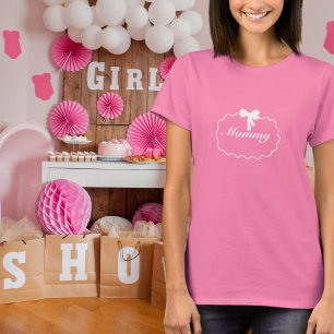 Camiseta Ducha de Bebé Elegante Lazo Niña Coqueta Mamá Pers