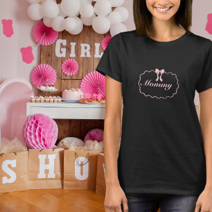 Camiseta Ducha de Bebé Lazo Rosa Niña Coqueta Mamá Personal