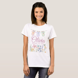 Camiseta Ducha de bebé para futura mamá de flores silvestre