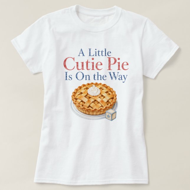 Camiseta Ducha de Bebé Un Pequeño Pastelito (Diseño del anverso)