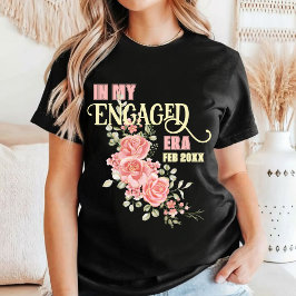 Camiseta Ducha de novia comprometida floral
