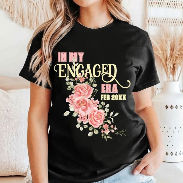Camiseta Ducha de novia comprometida floral (Subido por el creador)