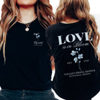 Ducha nupcial con flores silvestres dusty azul per