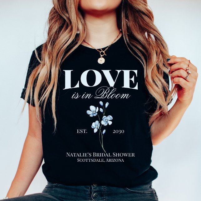 Camiseta Ducha nupcial con flores silvestres dusty azul per (Subido por el creador)
