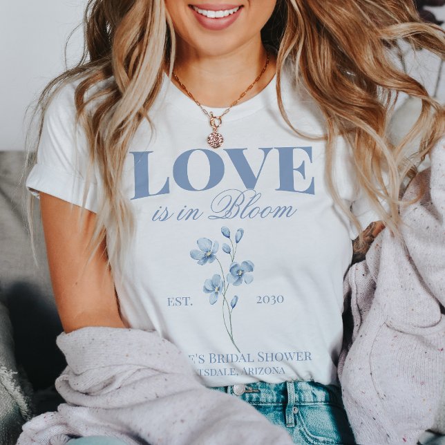 Camiseta Ducha nupcial con flores silvestres dusty azul per (Subido por el creador)