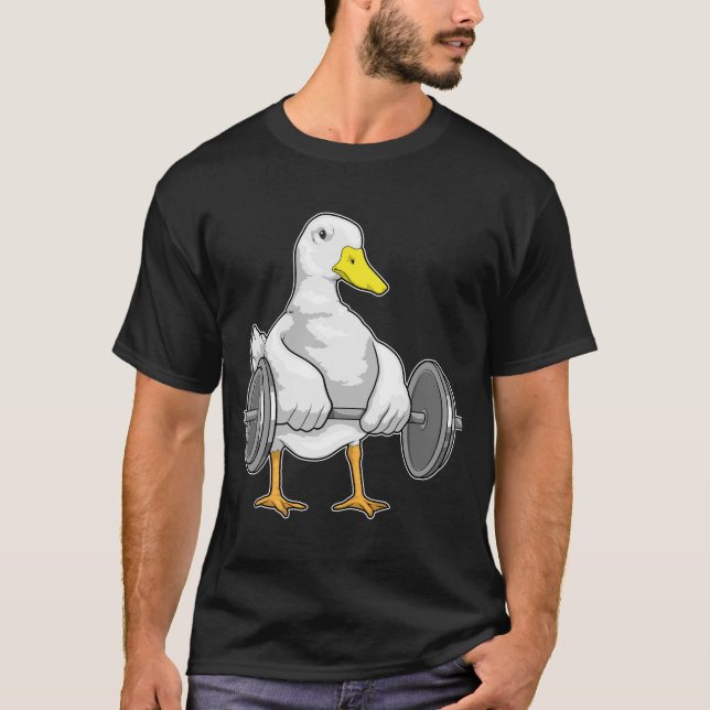 Camiseta Duck Bodybuilder Dumbbell Bodybuilding (Anverso)