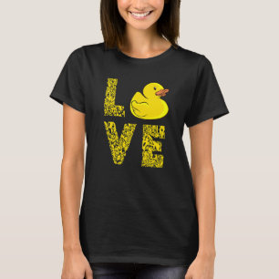 Camiseta Duck de caucho Amor Leopardo Pato Amarillo Rubber 