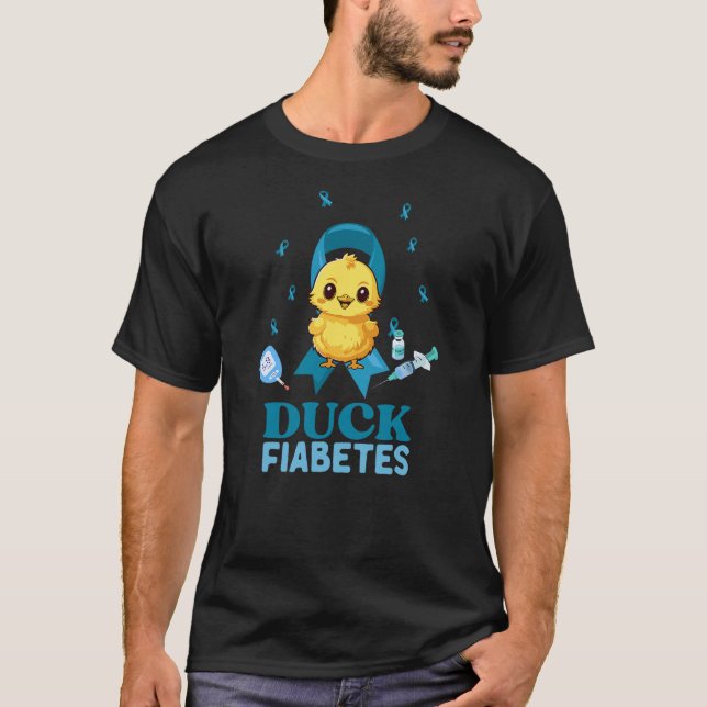 CAMISETA DUCK FIABETES FUNNY DIABETES WARRIOR (Anverso)