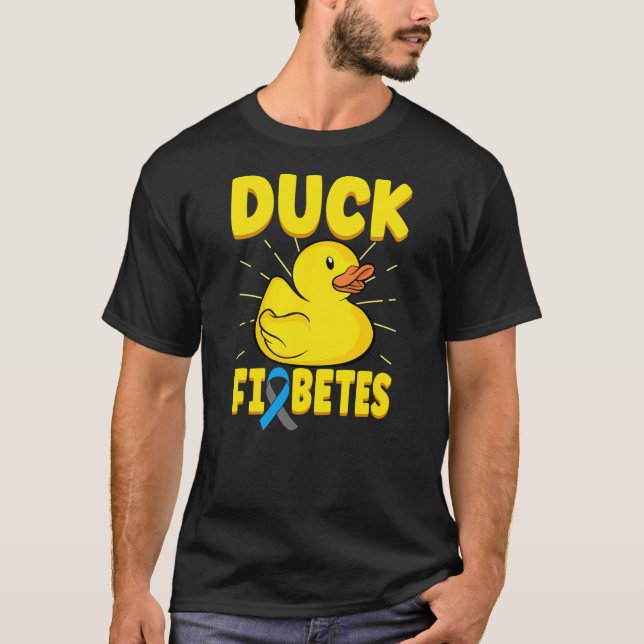 Camiseta Duck Fiabetes Funny Yellow Duck Diabetic Diabetes  (Anverso)