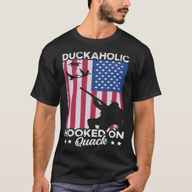 Camiseta Duck Hunting Waterfowl Hunting Duckaholic Quack (Anverso)