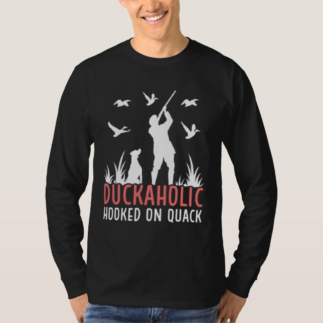 Camiseta Duck Hunting Waterfowl Hunting Duckaholic Quack  1 (Anverso)