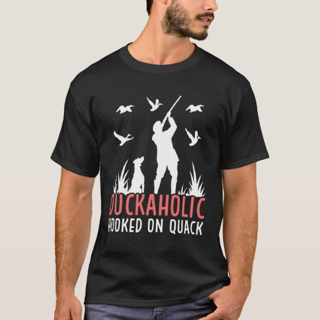 Camiseta Duck Hunting Waterfowl Hunting Duckaholic Quack  1 (Anverso)