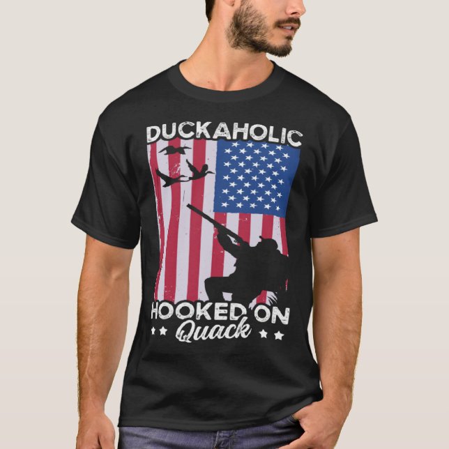Camiseta Duck Hunting Waterfowl Hunting Duckaholic Quack  3 (Anverso)