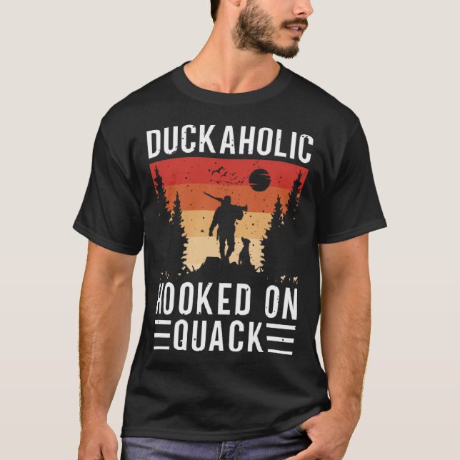 Camiseta Duck Hunting Waterfowl Hunting Duckaholic Quack  4 (Anverso)