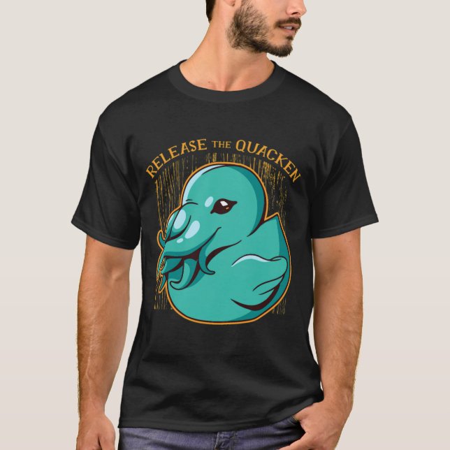 Camiseta Duck Kraken Release The Quacken Funny Rubber Boxer (Anverso)