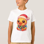 Camiseta Duck Merry Christmas Winter Animals Cute Ducks<br><div class="desc">El pato para Navidades con luces de hadas. Animales divertidos con luces y gorras de amigos para las vacaciones. Los pollos son animales dulces y perfectos para los Navidades. Perfecto para sus hijos en la temporada de navidades.</div>