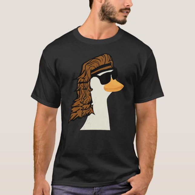 Camiseta Duck Mullet Funny Mullet Haircut (Anverso)