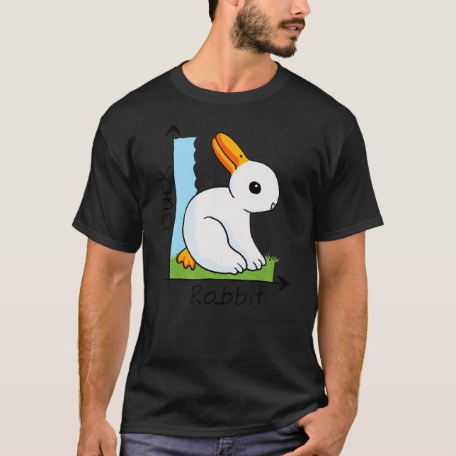 Camiseta Duck Rabbit Funny Graph Animal Chart Cute Mid-Autu (Anverso)