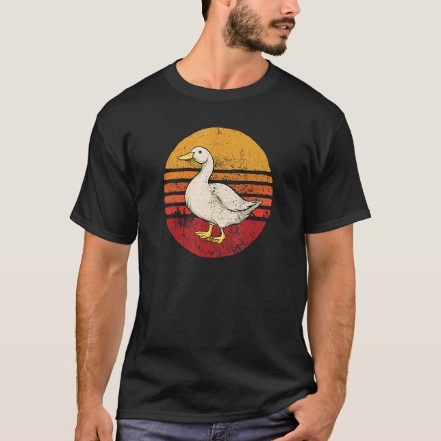 Camiseta Duck Retro Vintage Duck Sunset Duck (Anverso)
