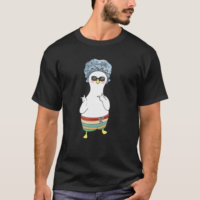 Camiseta Duck Surfer Summer Vacation Ocean Surfing Duck (Anverso)