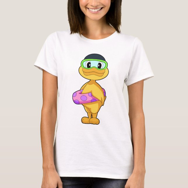 Camiseta Duck Swimming Inflatable float Summer (Anverso)