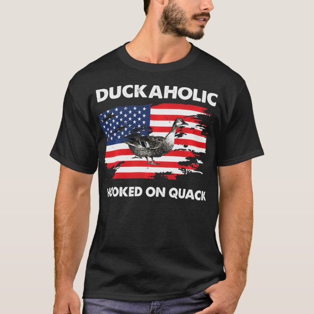 Camiseta Duckaholic enganchado en la divertida cacería de p (Anverso)