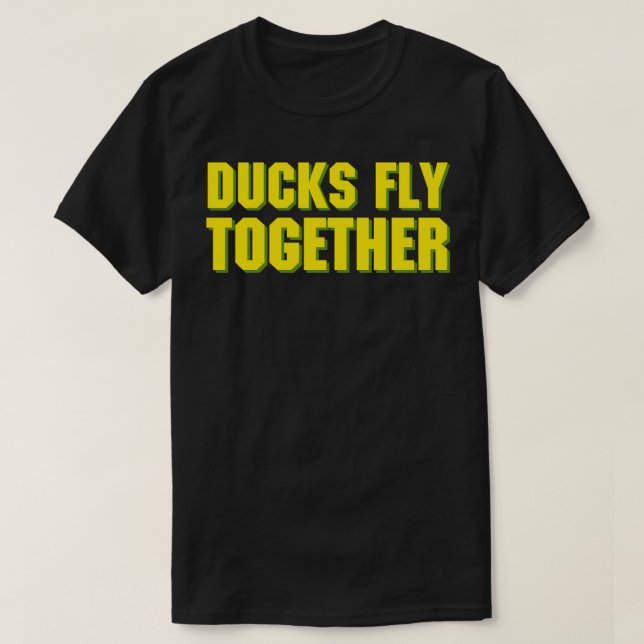 Camiseta DUCKS VOLAR JUNTOS TShirt clásico (Diseño del anverso)